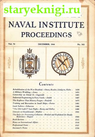  . .  1944./ United states naval institute proceedings, , 
