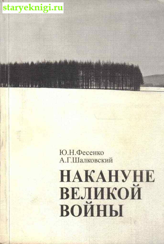 Накануне Великой Войны, Фесенко Ю.Н., Шалковский А.Г., книга